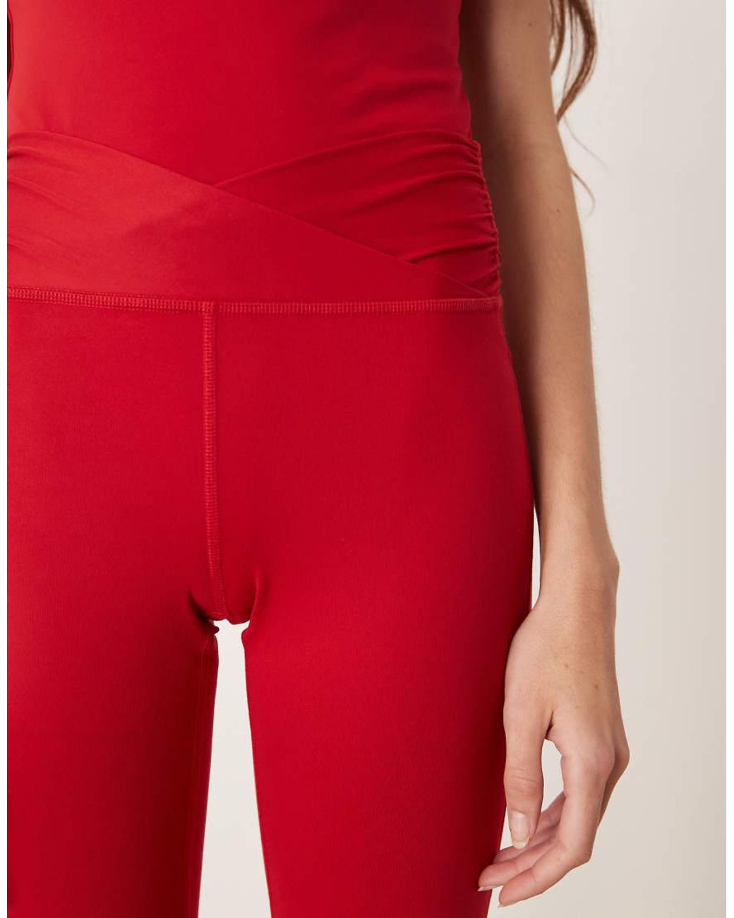 Hollister Red Gilly Hicks V Waist Flare Trousers Co-ord
