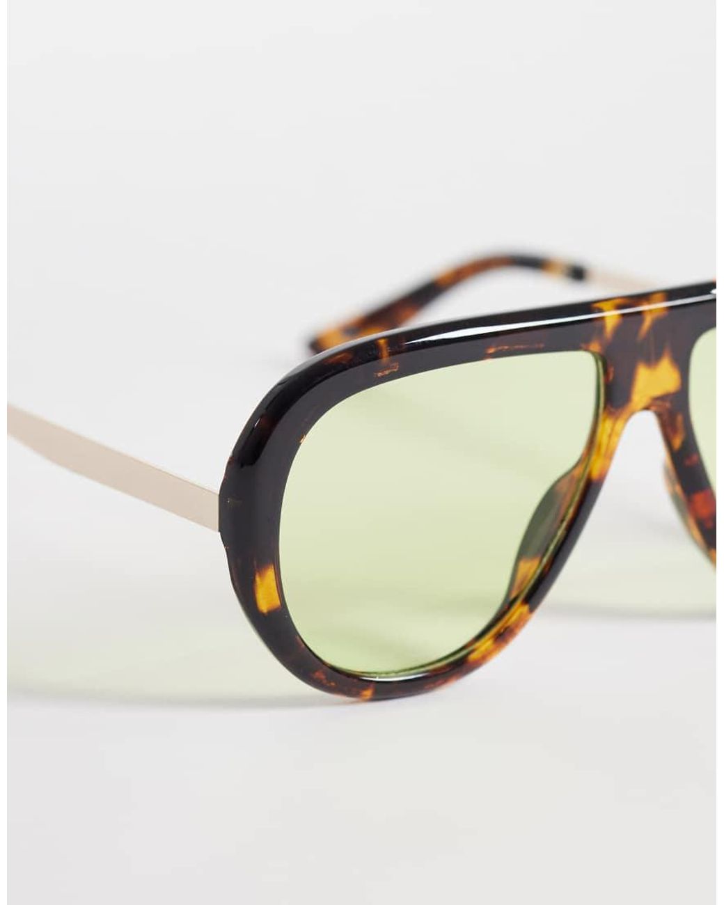 ASOS Natural Metal Temple Aviator