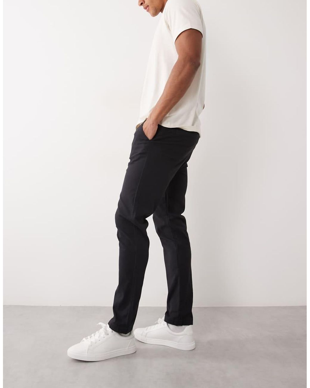 ASOS Black 2 Pack Slim Chinos for men