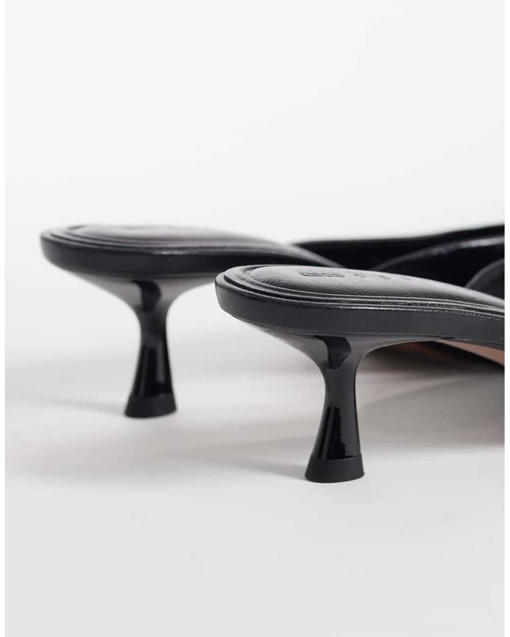 ASOS Black High-five Kitten Heel Mules