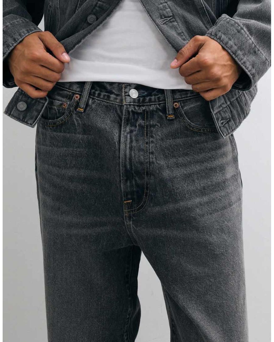 Abercrombie & Fitch Blue baggy Fit Jeans for men