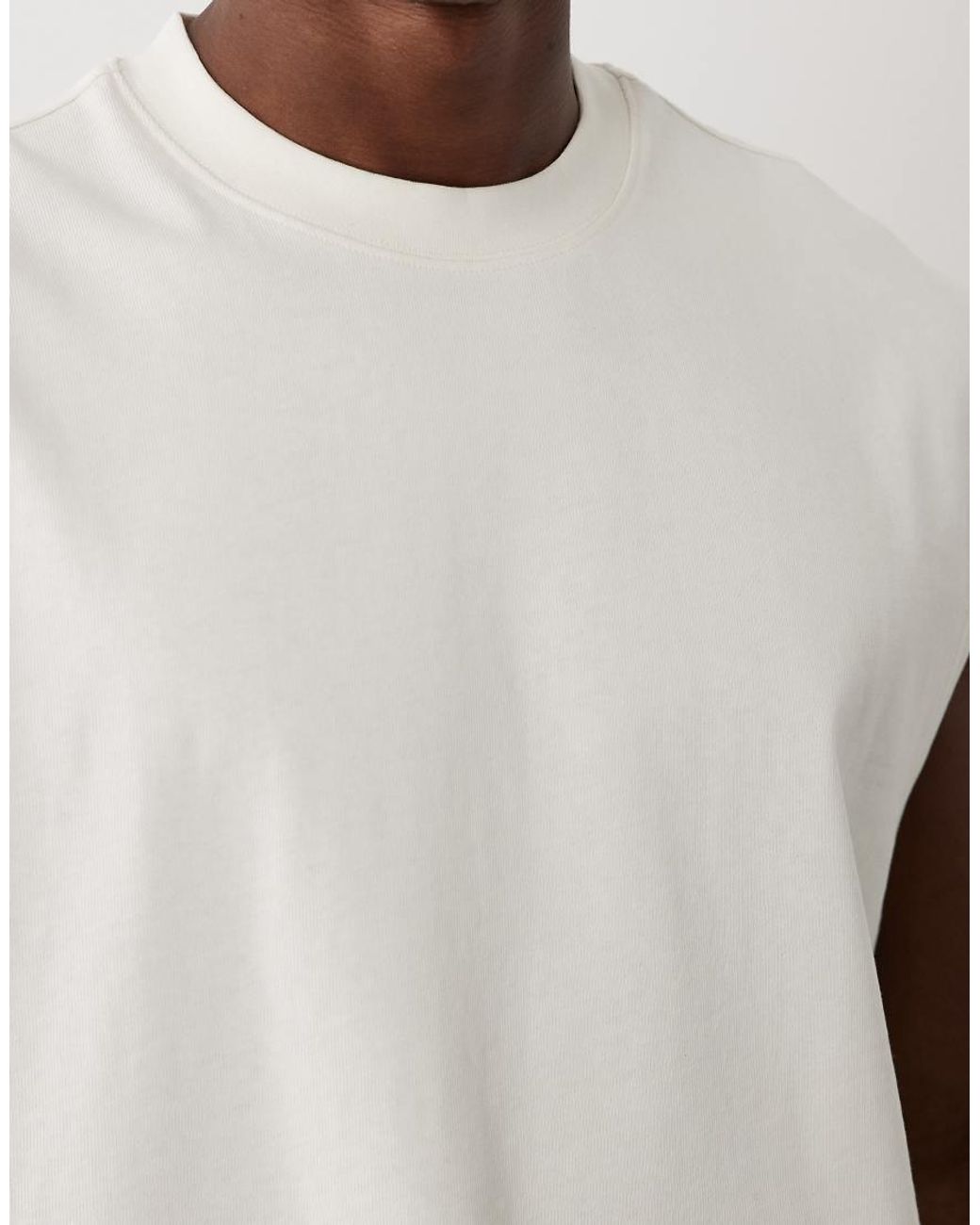 ASOS Brown Circular Design Collection Super Heavyweight Oversized Tank for men