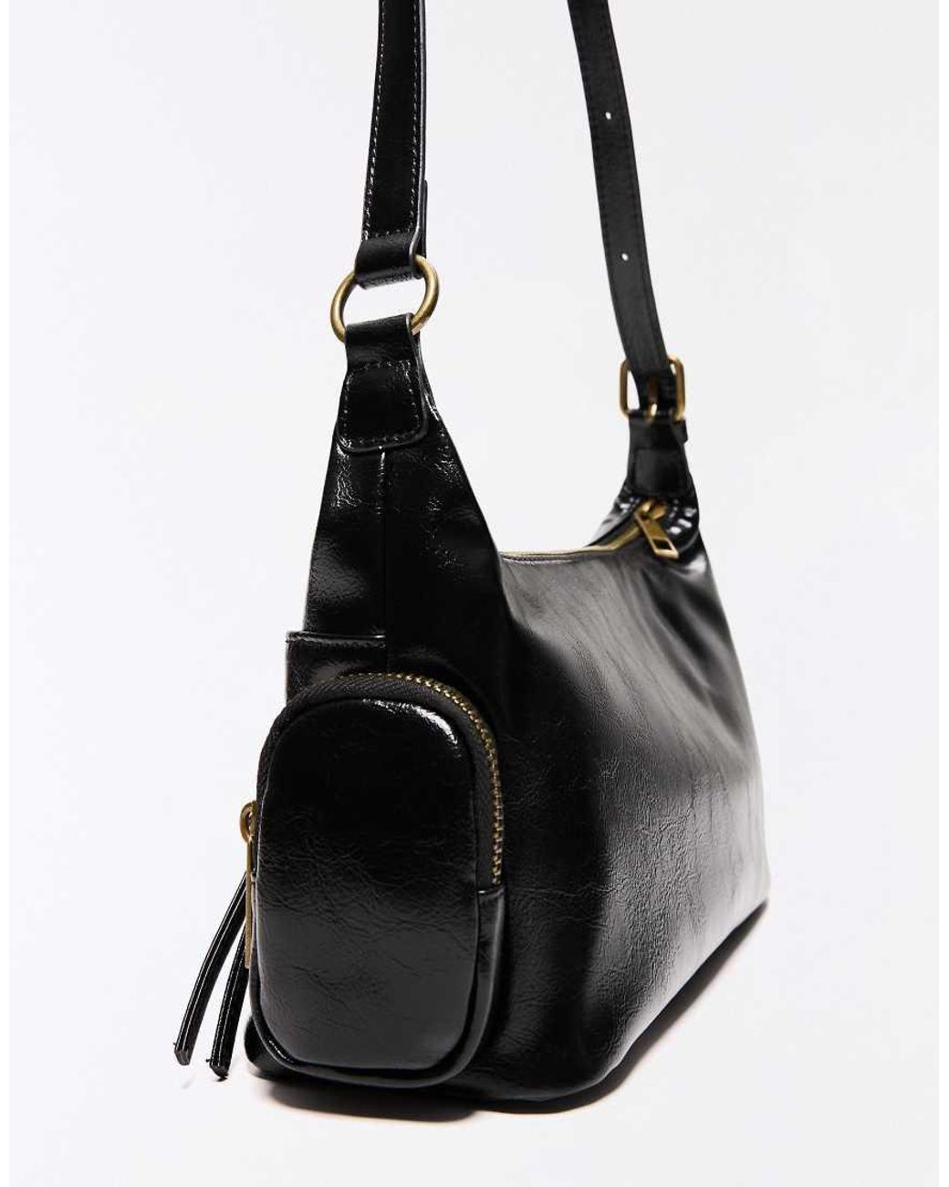 Bershka Black Mini Zip Bag