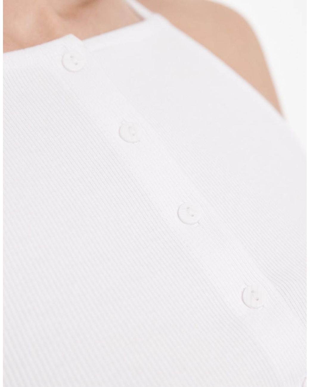 New Look Black Button Through Strappy Top
