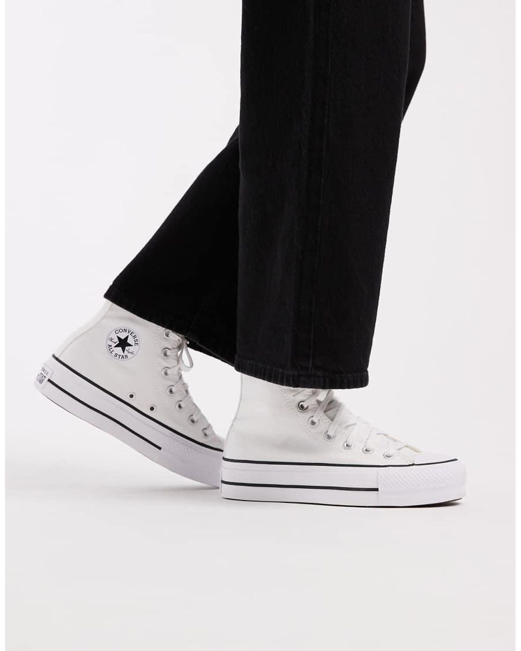 Converse Blue Chuck Taylor All Star Lift Hi Platform Trainers