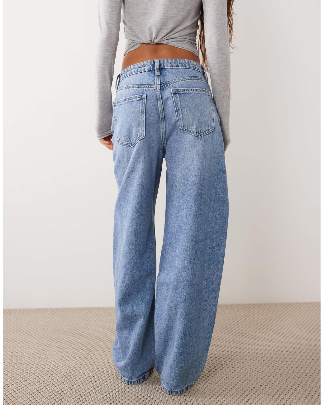 Jean barrel clair Mango en coloris Blue