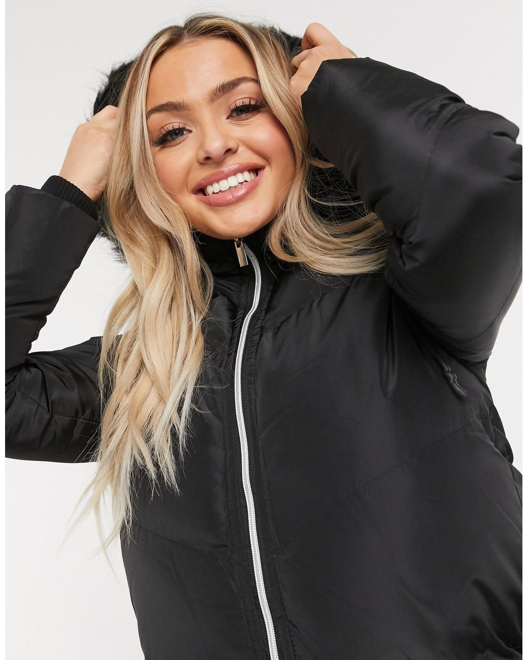 Brave soul marcella padded parka jacket Clearance