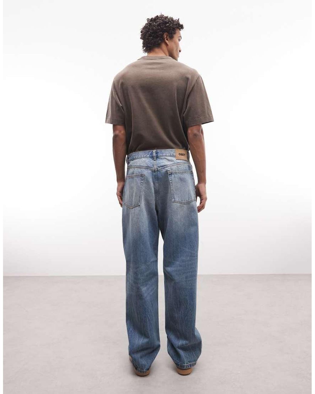Obey Blue Classic baggy Vintage Jeans for men