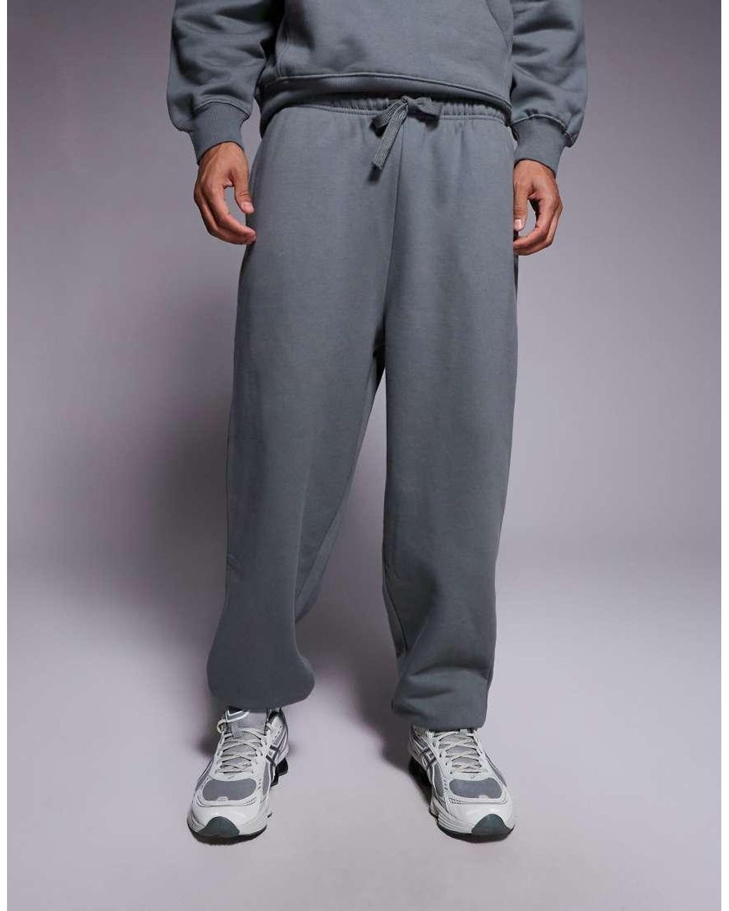 ASOS Gray Premium Heavyweight Oversized jogger for men