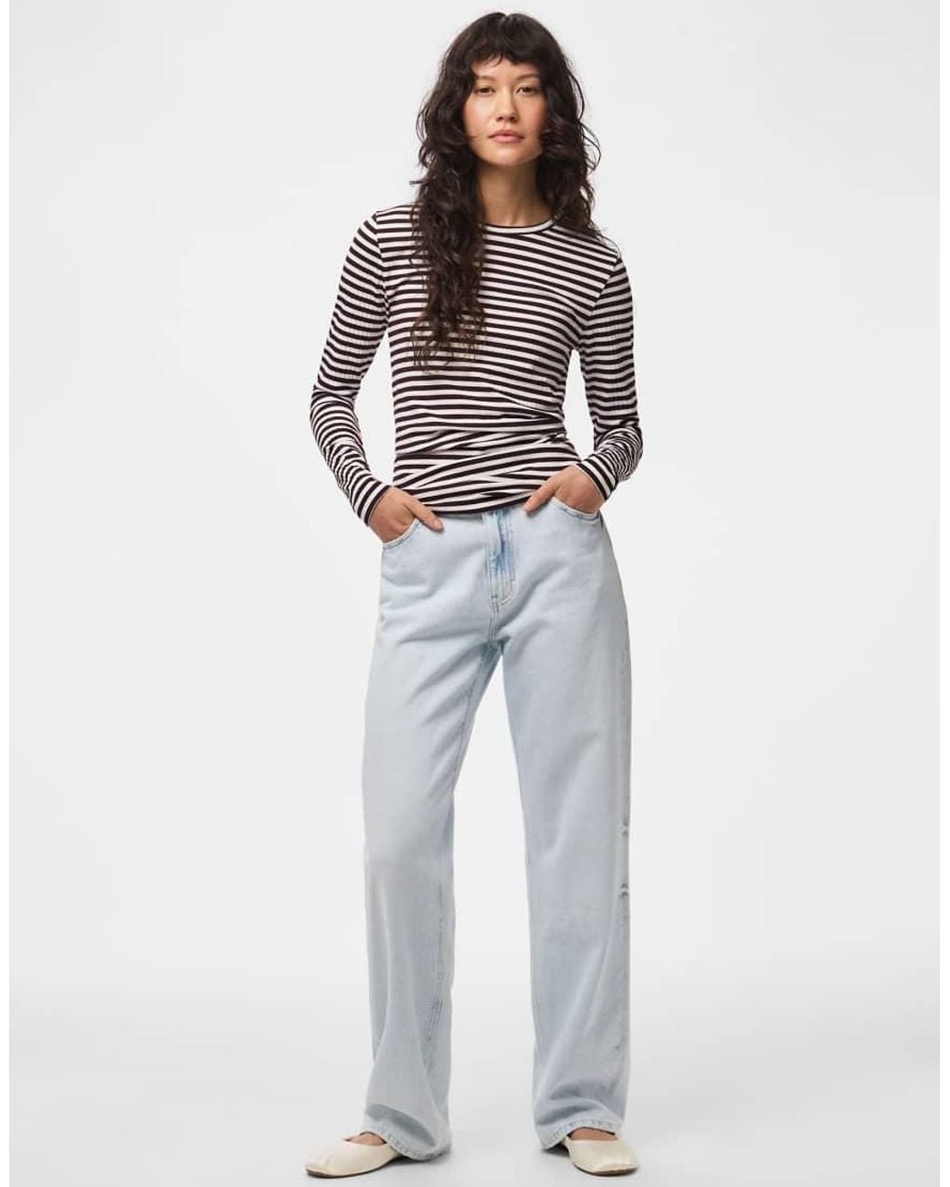Pieces Gray Long Sleeved Top