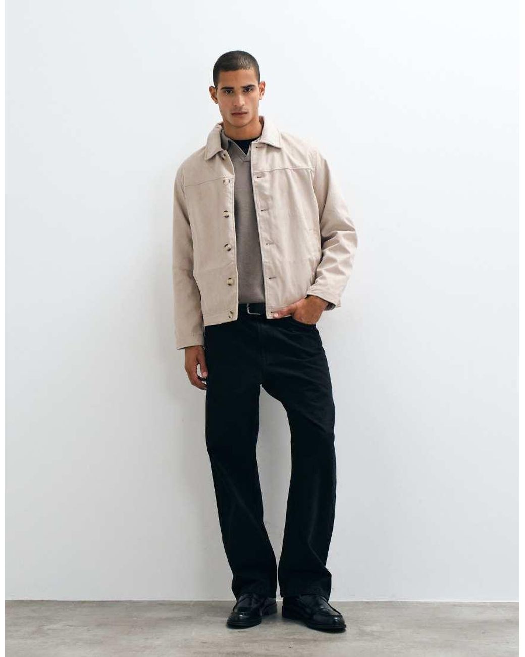 Jack & Jones Natural Faux Suede Jacket for men