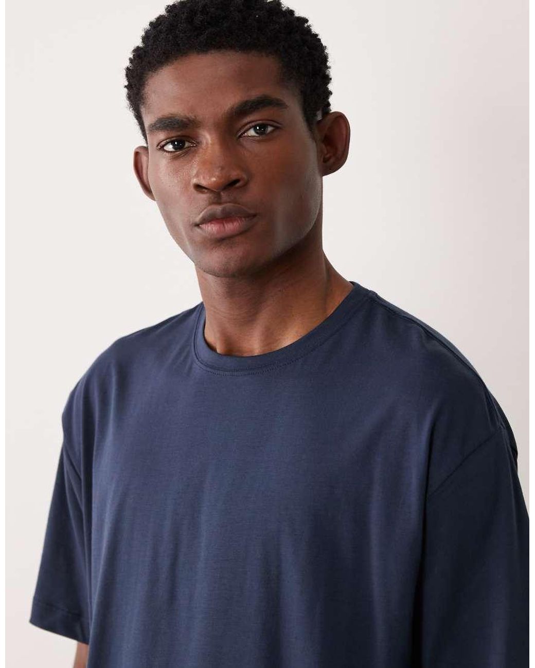 ASOS Blue Premium Supima® Cotton Relaxed T-shirt for men