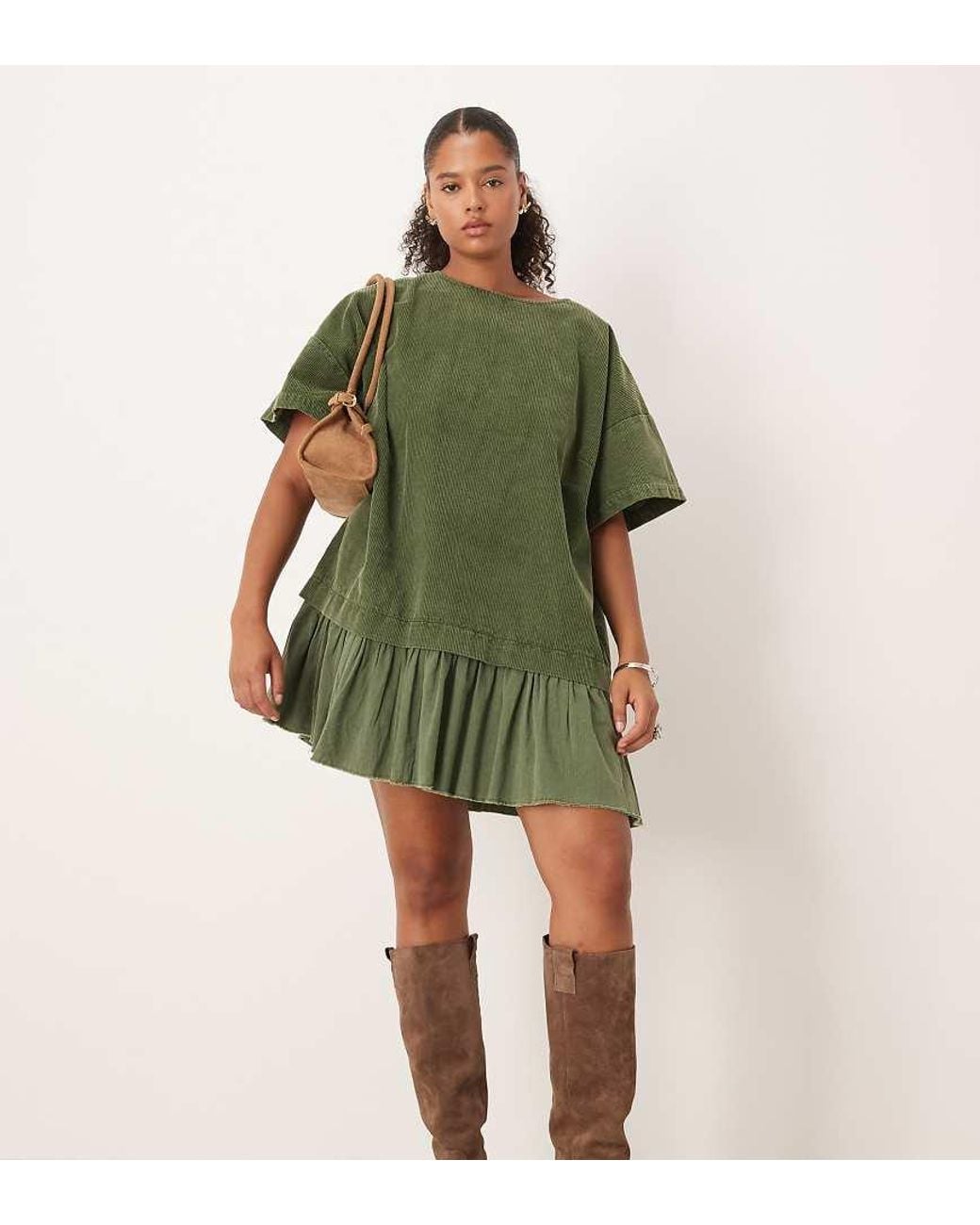high waisted mini dress Elris Drop Waist Mini Dress