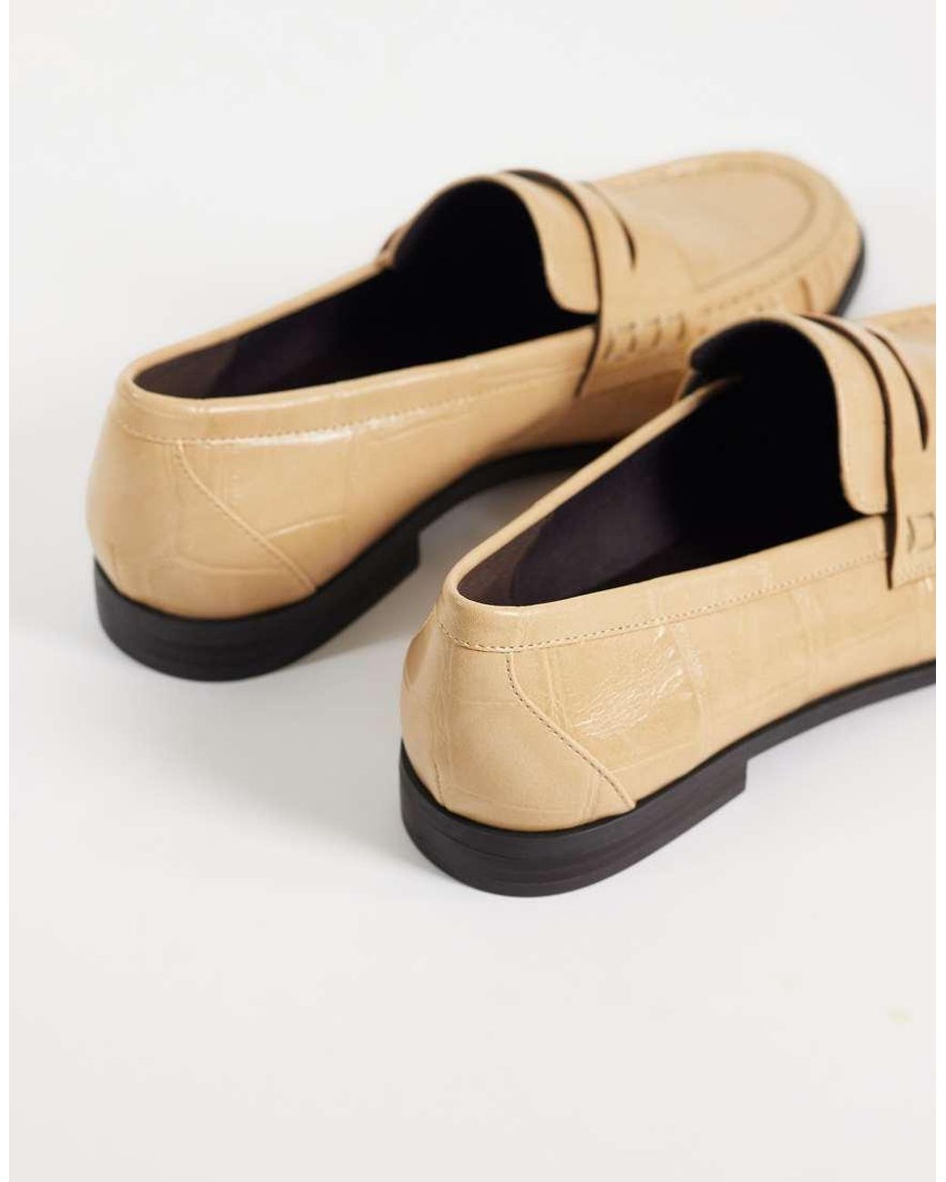 ASOS White Minnie Ruched Detail Loafer