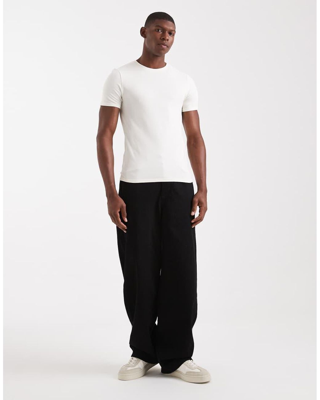 ASOS Multicolor Essentials 2 Pack Muscle Fit T-shirts for men