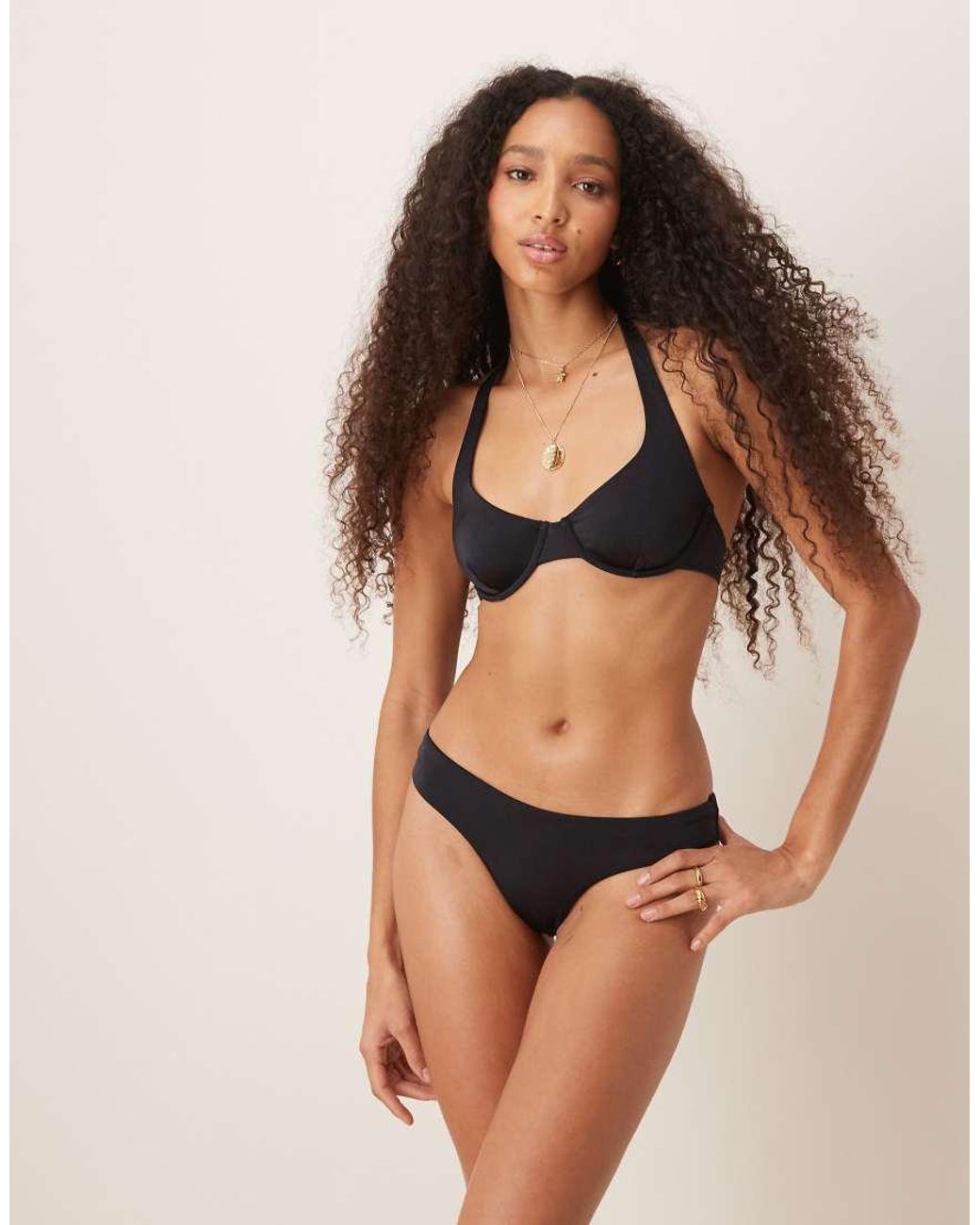 Free Society Black Underwire Bikini Top