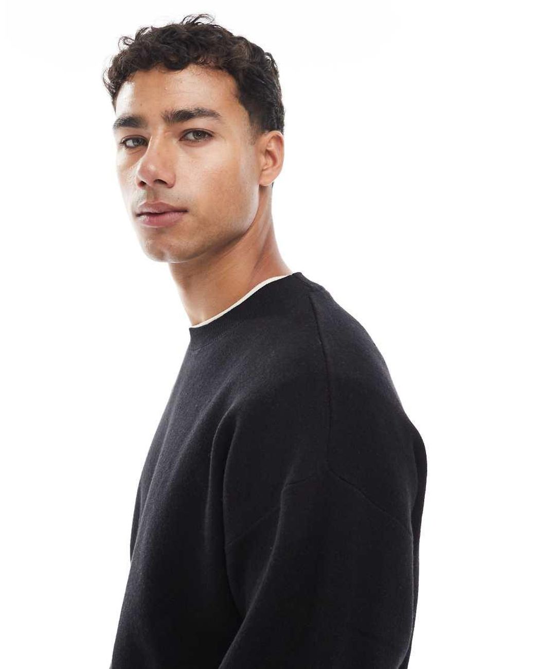 Jack & Jones Blue Soft Crew Neck Jumper for men