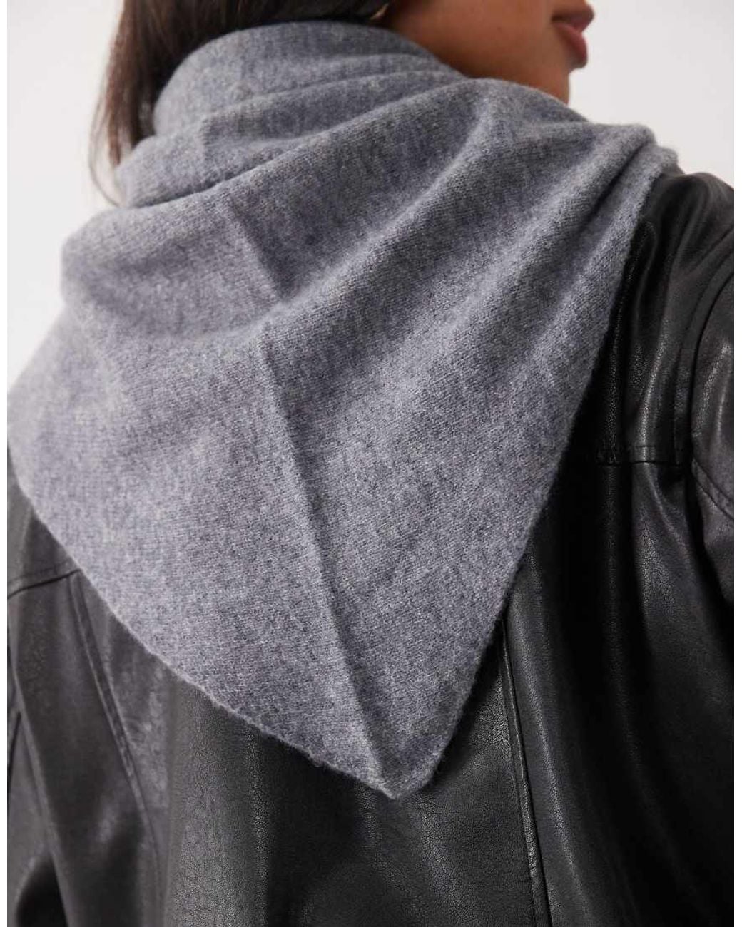 ASOS Gray Wool Extra Large Triangle Scarf
