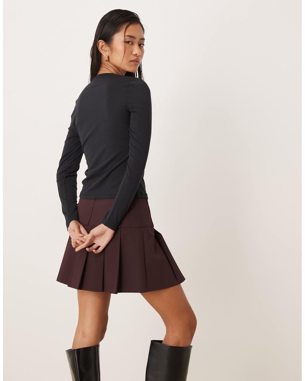 Abercrombie & Fitch Black – bh-freies, langärmliges oberteil