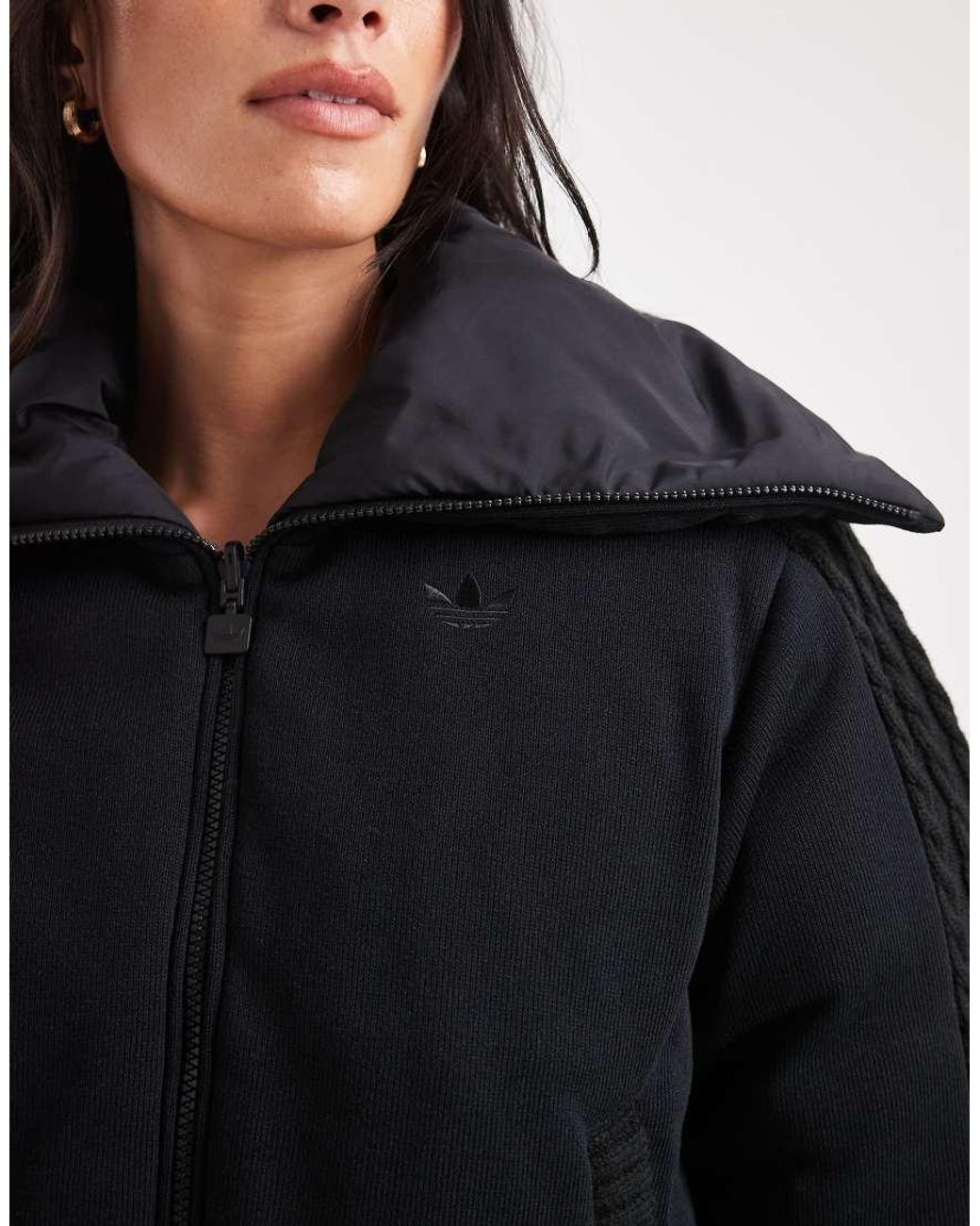 Adidas Originals Blue Knitted Puffer Jacket