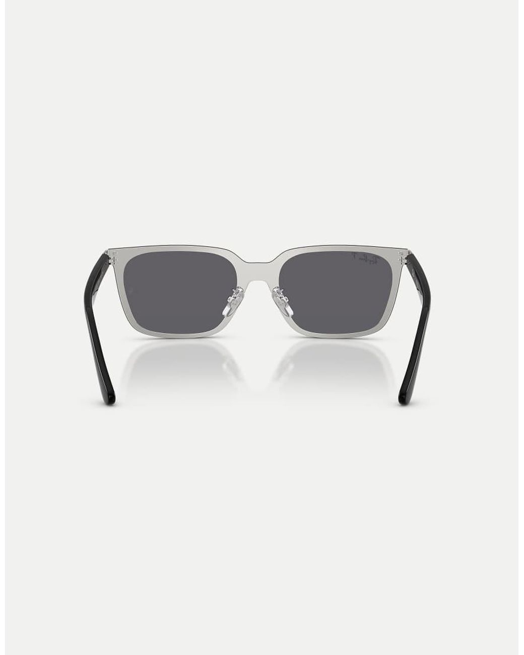Ray-Ban Metallic Rb3784D Square Polarised Sunglasses With Lens