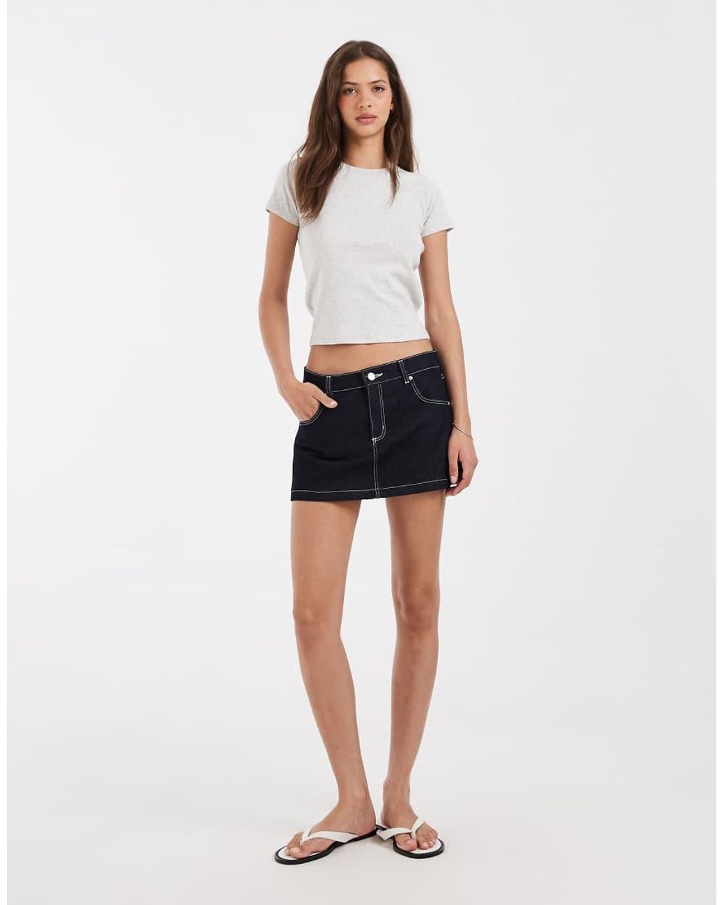 Hollister Blue Ribbed Baby Tee
