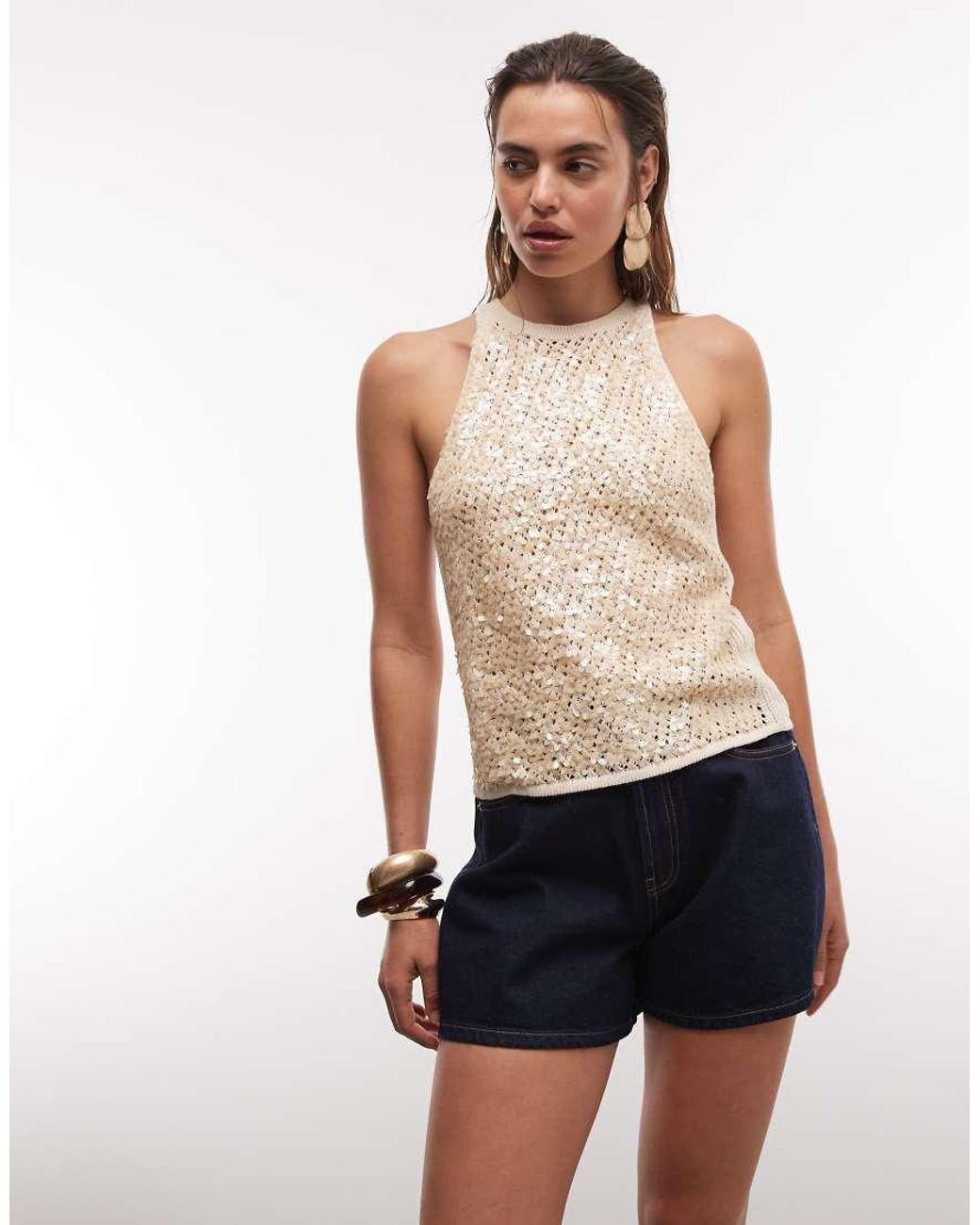 ASOS Blue Denim Longer A Line Short
