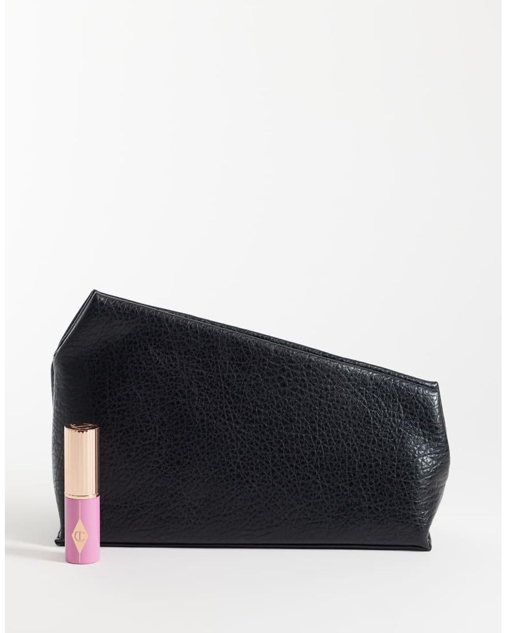 ASOS Black Grainy Asymmetric Clutch