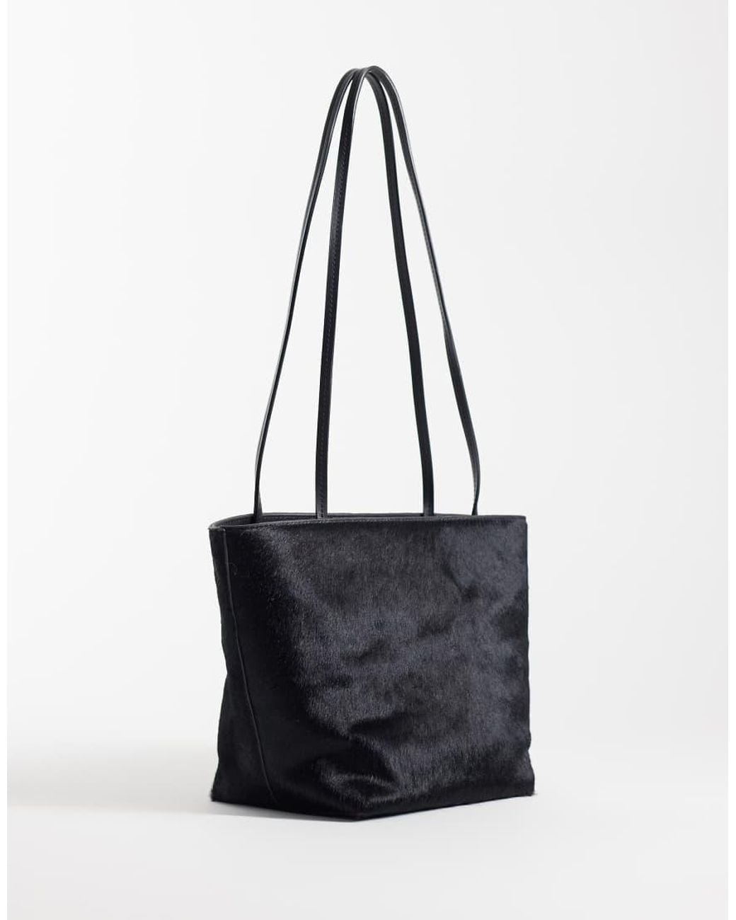 Mango Blue Pony Hair Shoulder Bag