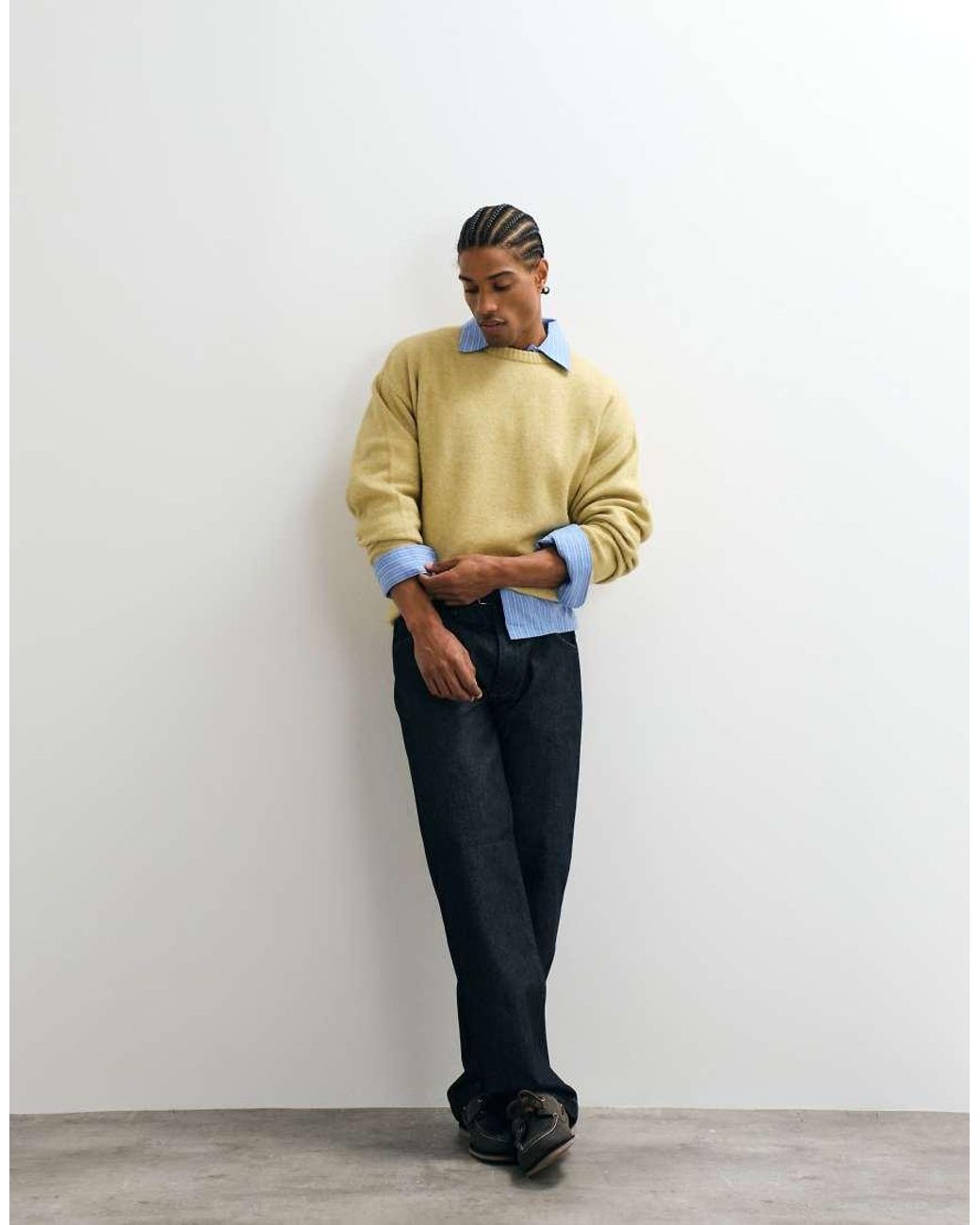 JJ Rebel Natural Crew Neck Jumper for men