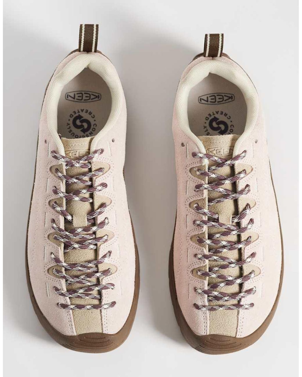 Keen Pink Jasper Brushed Suede Trainers