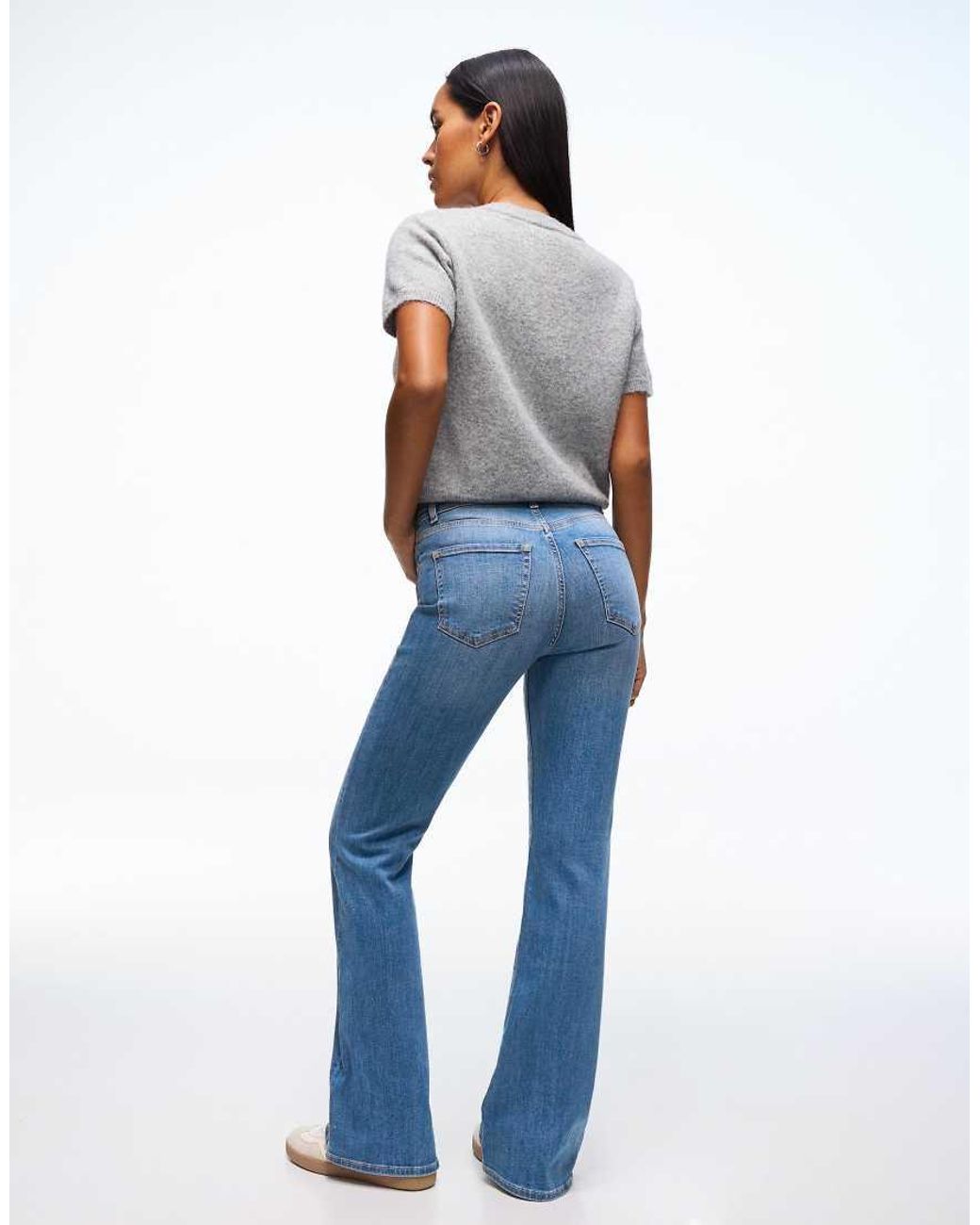 Bershka Blue Petite Flared Jeans