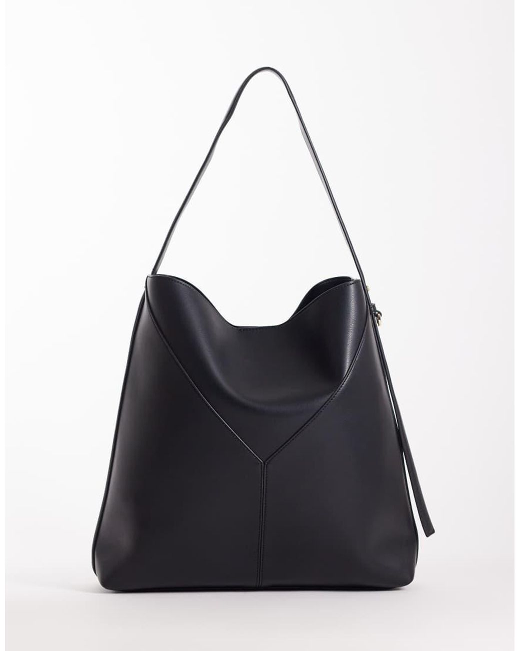 Borsa Da Spalla Slim Nera di Mango in Black