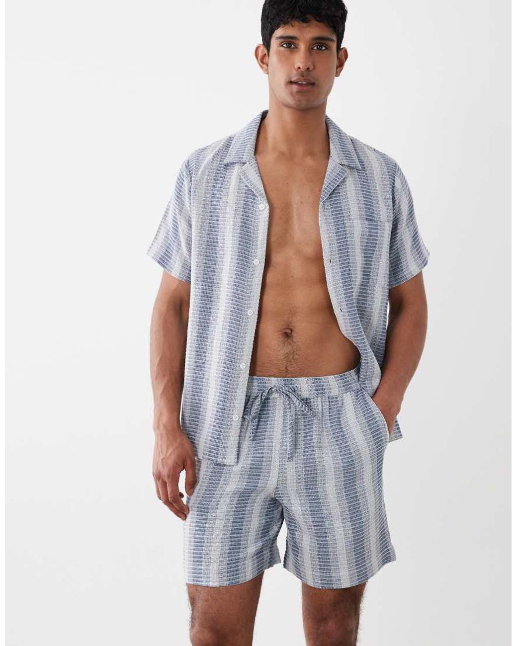 South Beach White Crochet Beach Short for men