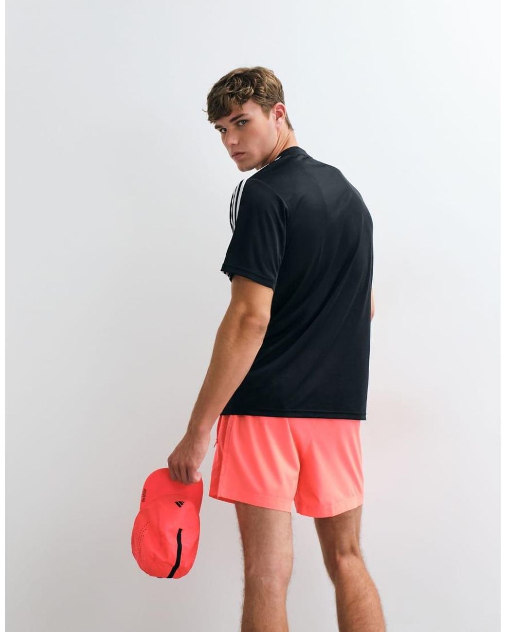 Adidas Originals Red Adidas Training Tech Essentials Woven Shorts for men