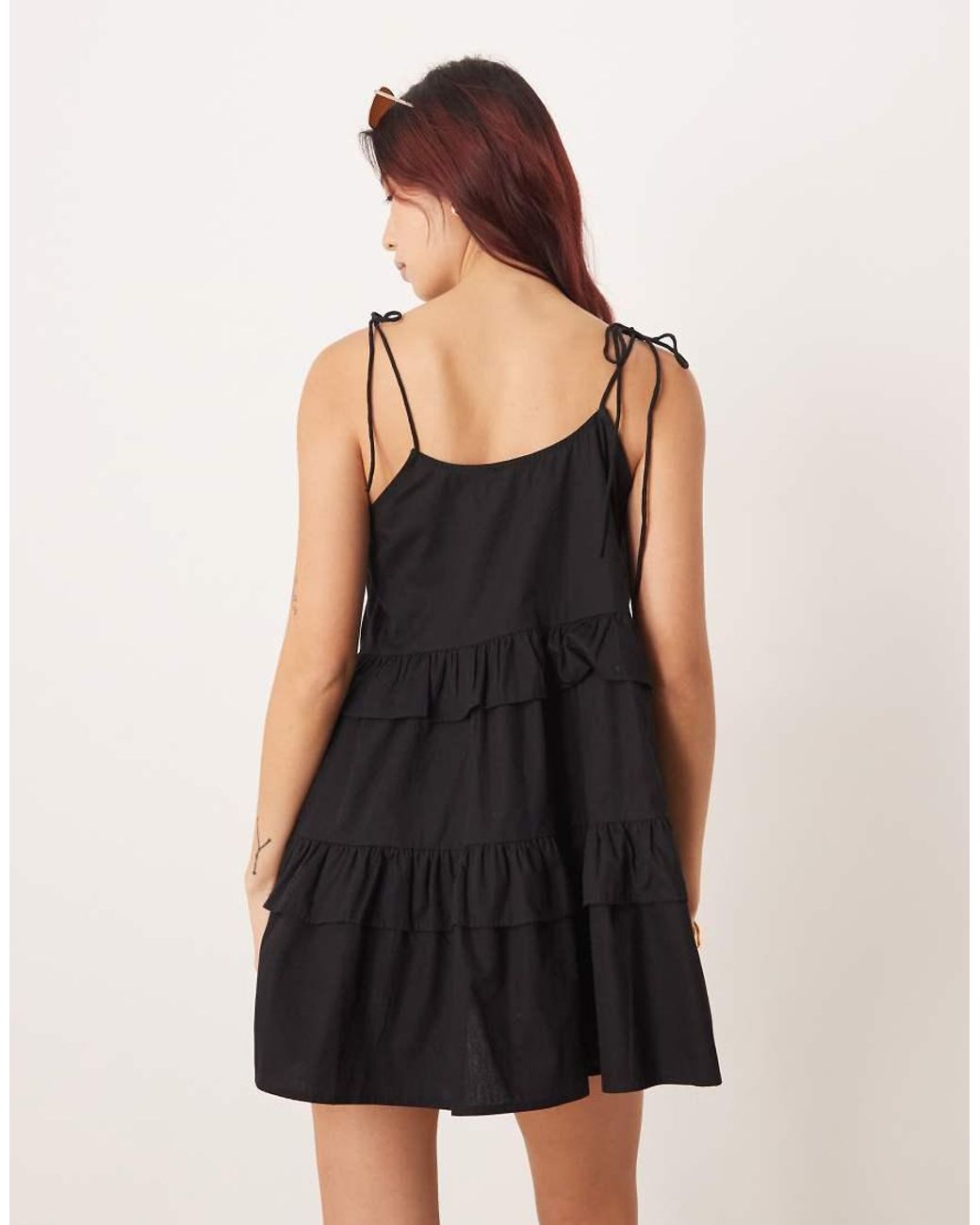 esmé studios Black Esmee Tiered Mini Beach Dress