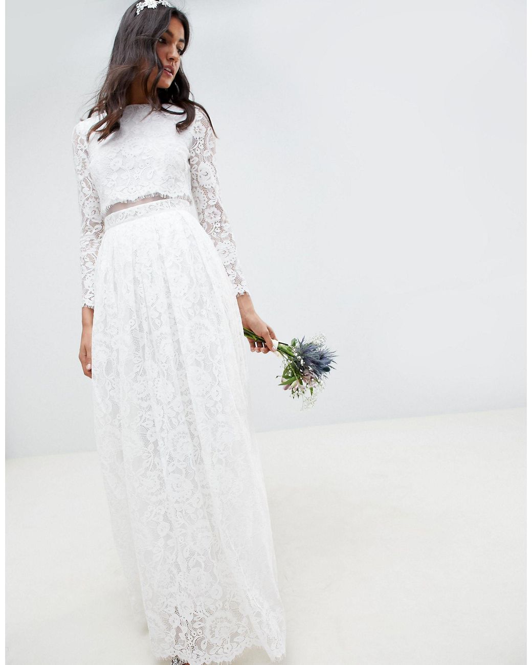 lace crop top wedding