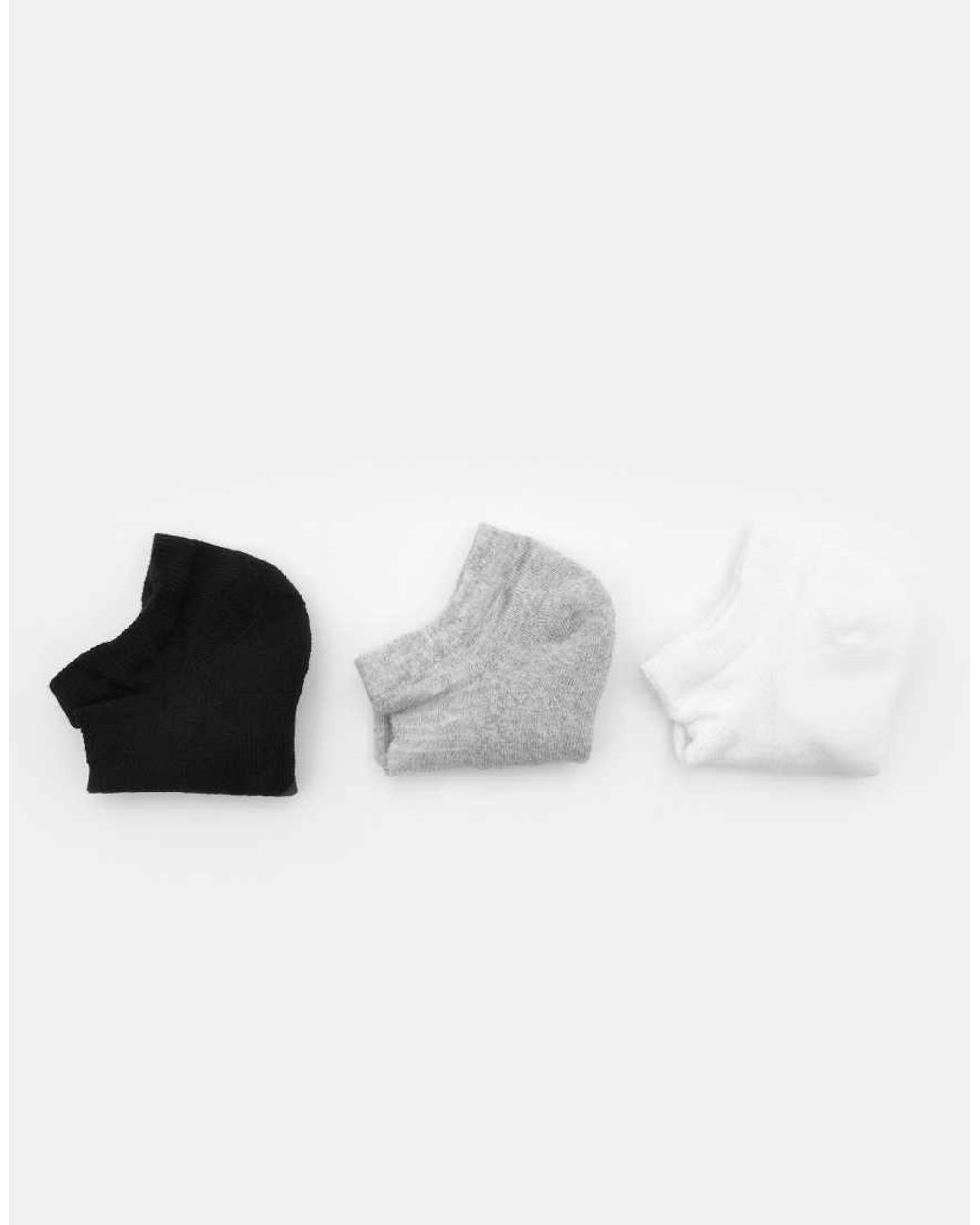 Pull&Bear White Pack Of 3 Ankle Socks for men