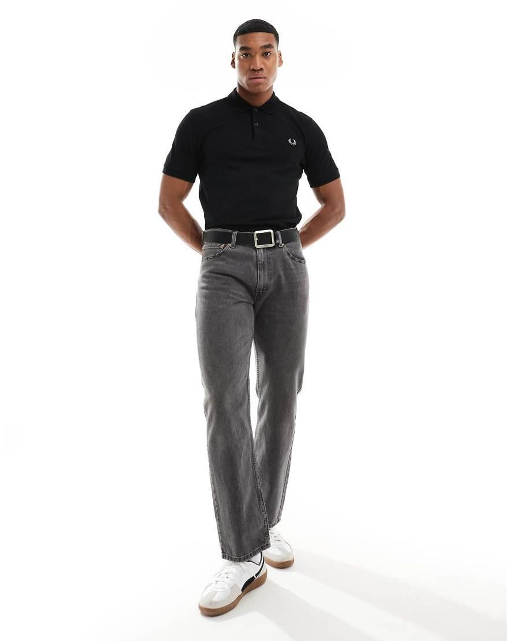 Fred Perry Black Plain Polo Shirt for men