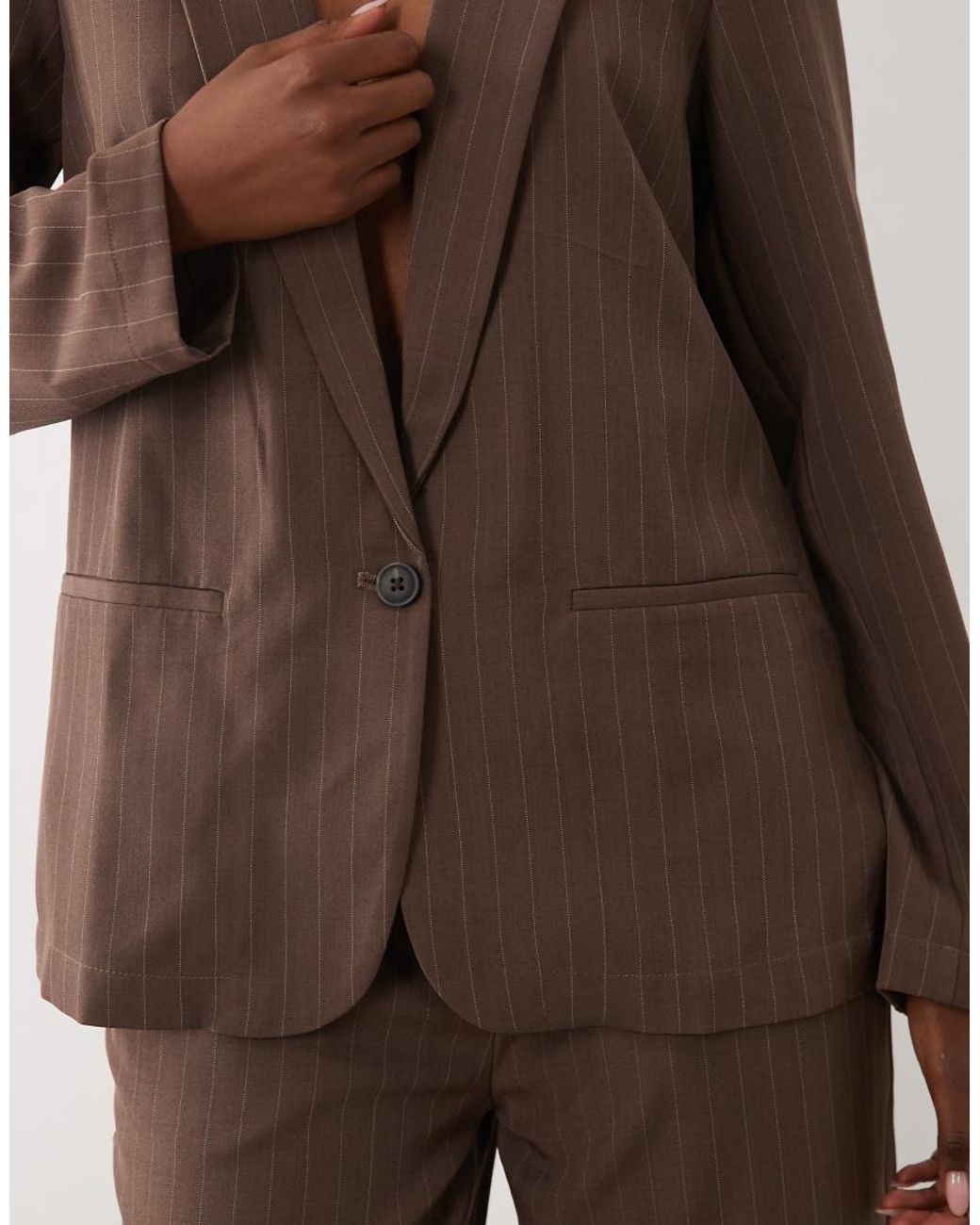 Vila Brown Oversized Tailored Blazer Co-ord