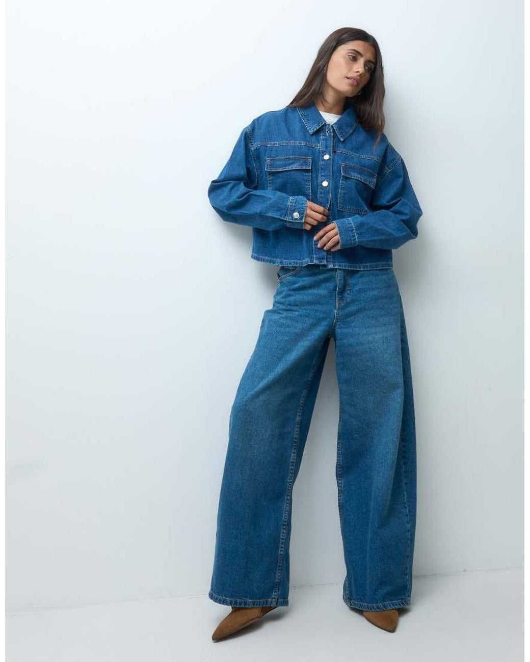 ASOS Blue Denim Utility Shacket