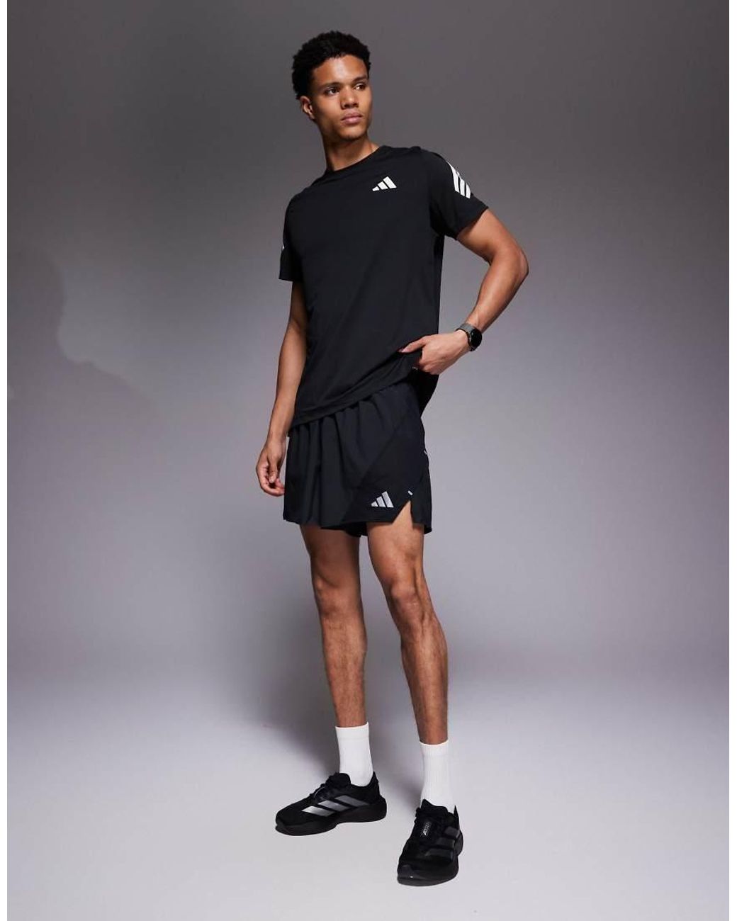 Adidas Originals Black Adidas Running Adi365 Shorts for men