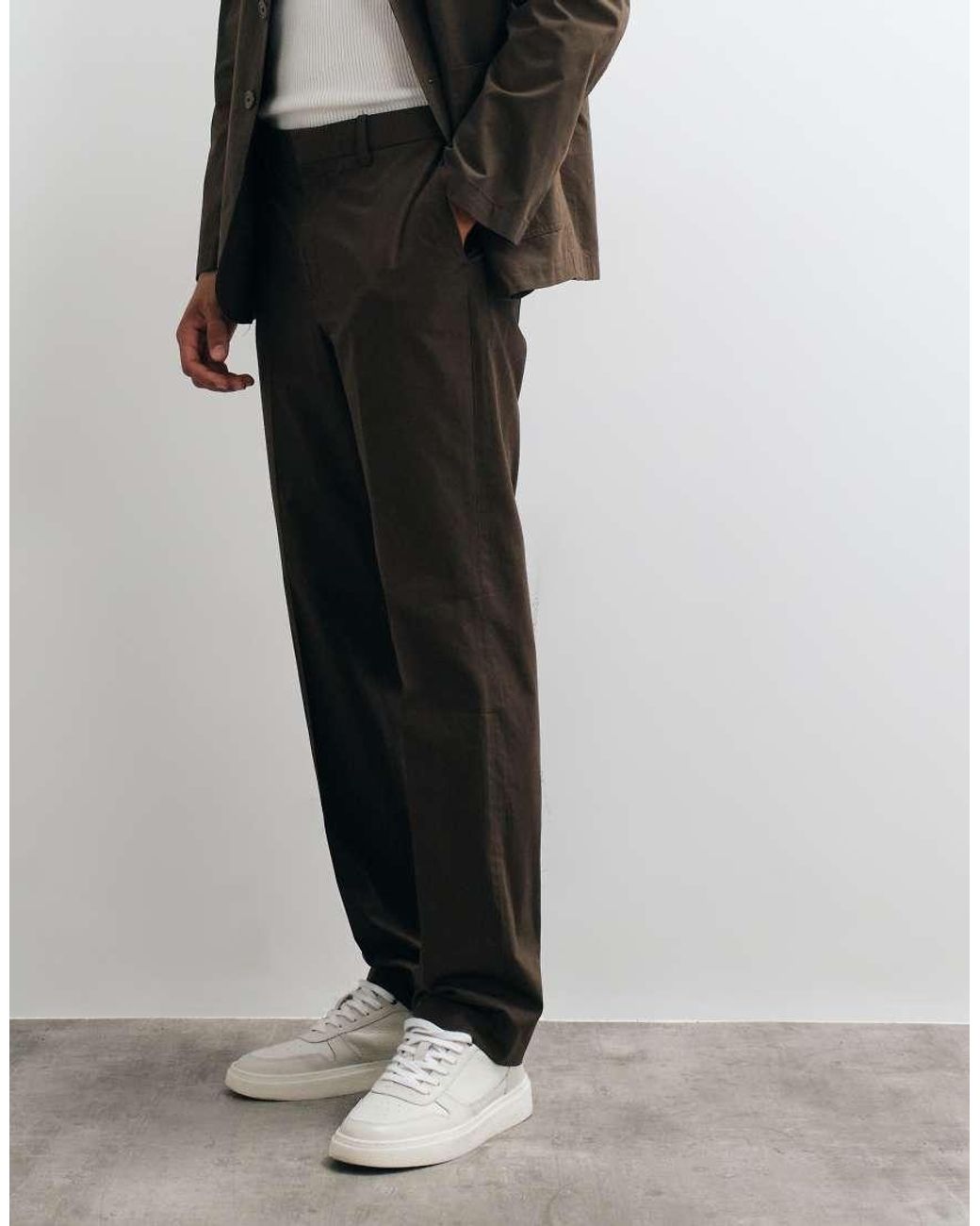 Mango Brown Roma Straight Trouser Co-ord for men