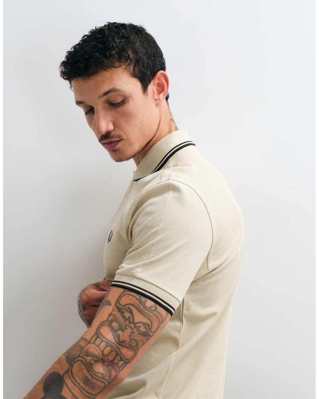 Fred Perry Natural Twin Tipped Polo Shirt for men