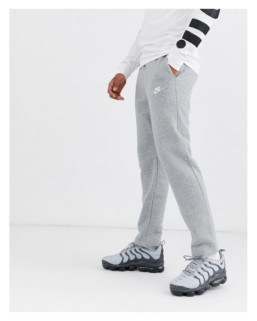 Nike Club Straight Leg Joggers In Gray For Men Lyst