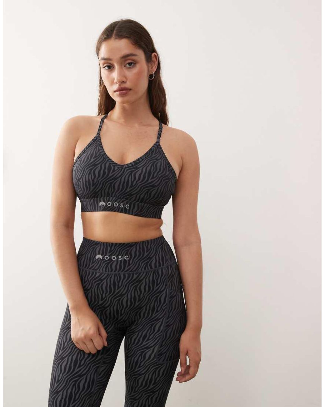 OOSC Blue Medium Support Infinite Sports Bra