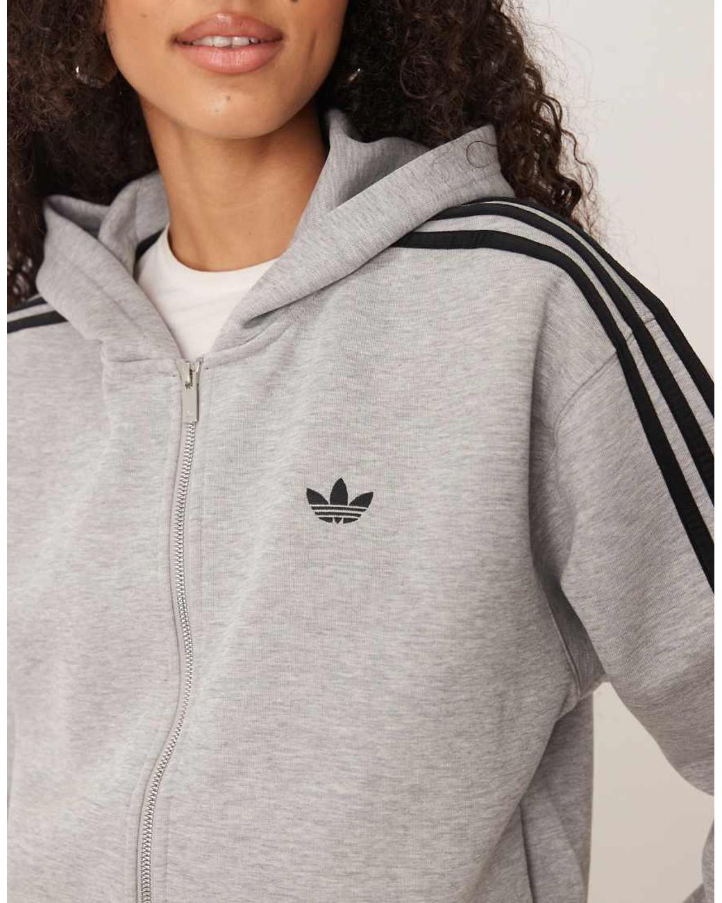 Adidas Originals Gray Spacer Zip Through Hoodie