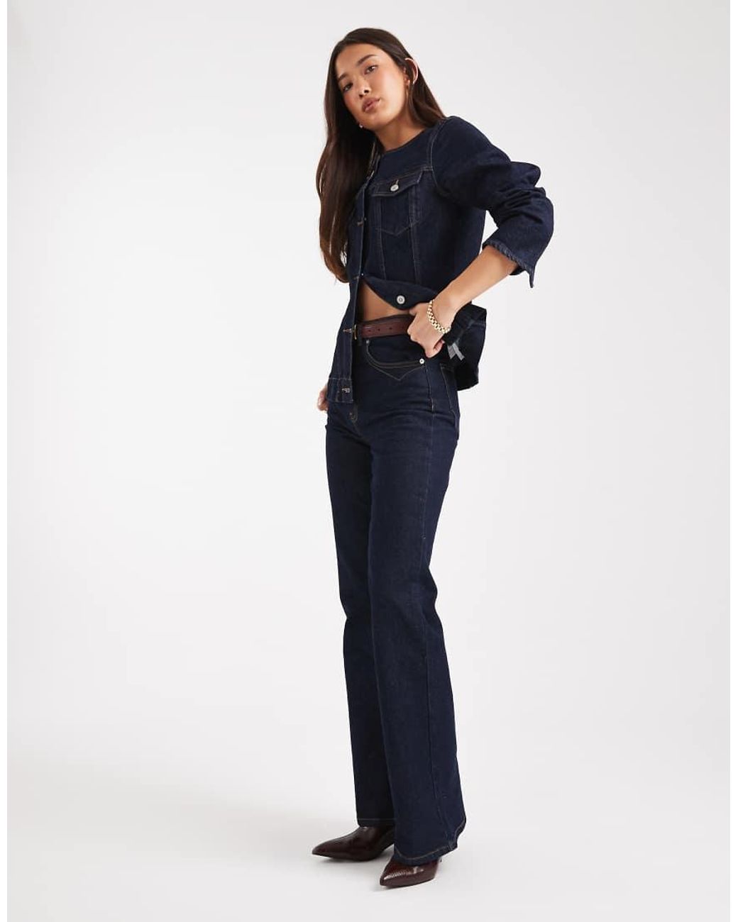 ONLY Blue High Waist Flared Jeans