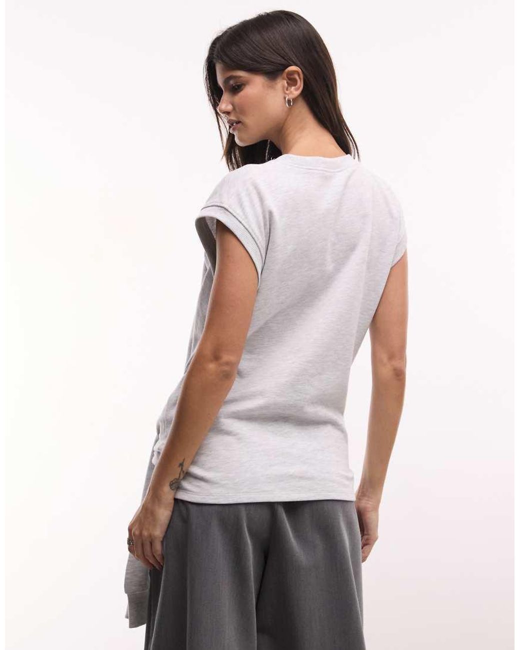 ASOS White Tie Waist Hoodie-style Tank