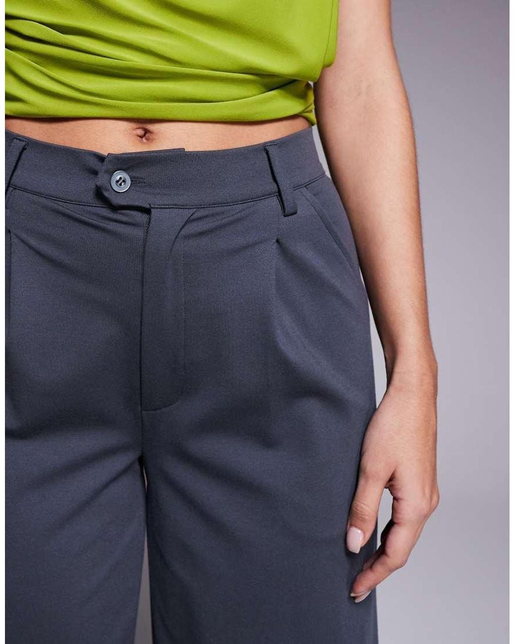 ASOS Blue Wide Leg Trousers
